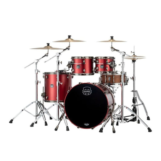 Mapex Saturn Evolution Rock 4 Pc Maple Drum Set Without Snare - 22/10/12/16 - Tuscan Red