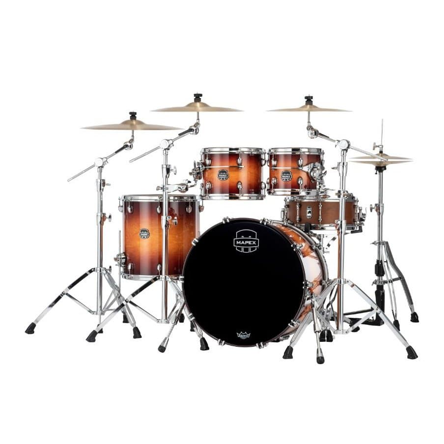 Mapex Saturn Evolution Rock 4 Pc Maple Drum Set Without Snare - 22/10/12/16 - Exotic Sunburst
