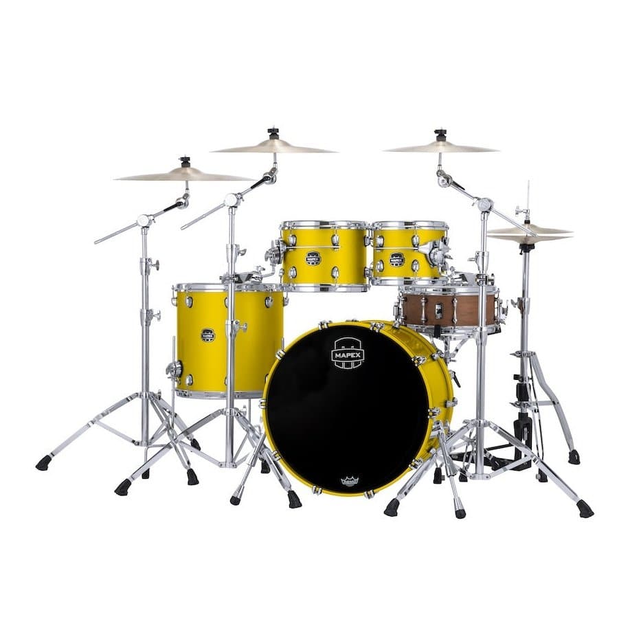 Mapex Saturn Evolution Rock 4 Pc Maple Drum Set Without Snare - 22/10/12/16 - Tuscan Yellow