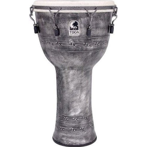 Toca Freestyle Mechanically Tuned Djembe 14" Antique Silver w/Bag