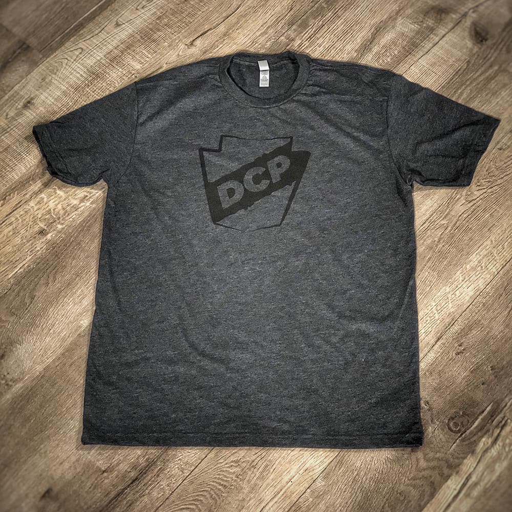 DCP Apparel : T-Shirt, Charcoal w/Black Badge, X-Large