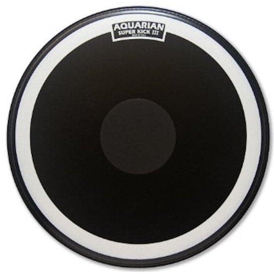 Aquarian Superkick III Bass Drumhead w/ Power Dot  20 Black