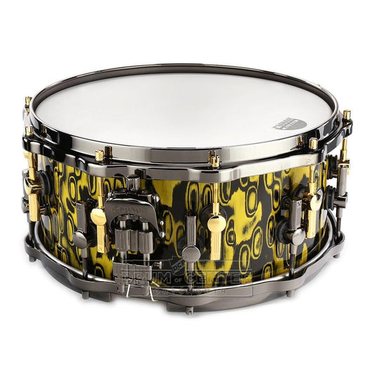 Sonor SQ2 Medium Beech Snare Drum 14x6.5 Yellow Tribal | 1030128-2