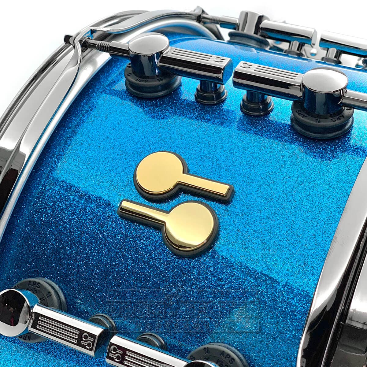 Sonor SQ2 Vintage Maple Snare Drum 13x7 Blue Sparkle Gloss w/Black Hardware