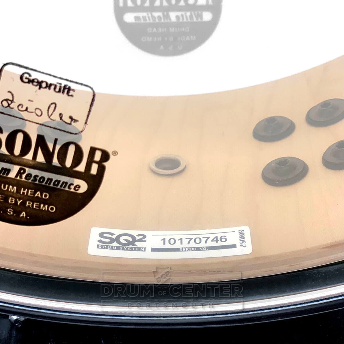 Sonor SQ2 Medium Maple Snare Drum 14x5 Silver Sparkle Gloss
