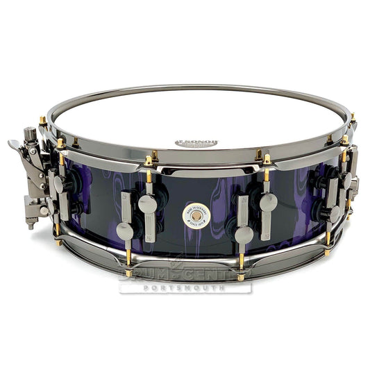 Sonor SQ2 Thin Birch Snare Drum 14x5 Violet Tribal w/Black & Gold Hardware