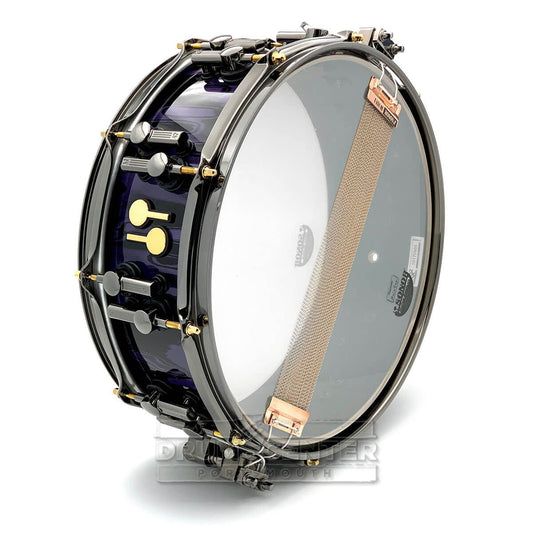 Sonor SQ2 Thin Birch Snare Drum 14x5 Violet Tribal w/Black & Gold Hardware