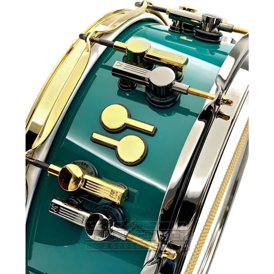 Sonor SQ2 Medium Birch Snare Drum 14x5.5 Blue Green w/Black & Gold Hardware