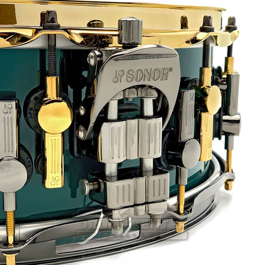 Sonor SQ2 Medium Birch Snare Drum 14x5.5 Blue Green w/Black & Gold Hardware