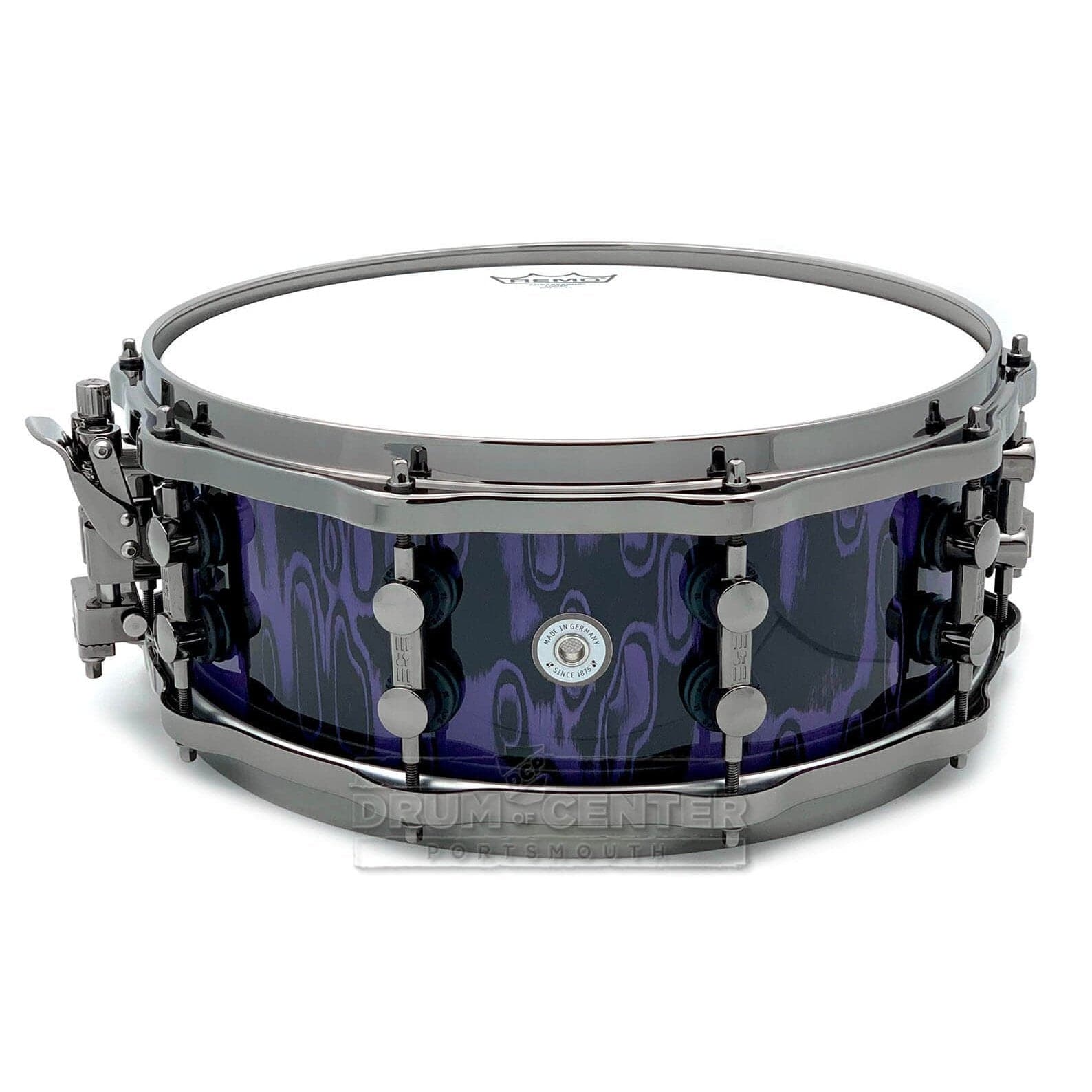 Sonor SQ2 Heavy Beech Snare Drum 14x5.5 Violet Tribal w/Black Hardware