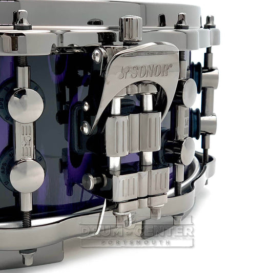 Sonor SQ2 Heavy Beech Snare Drum 14x5.5 Violet Tribal w/Black Hardware