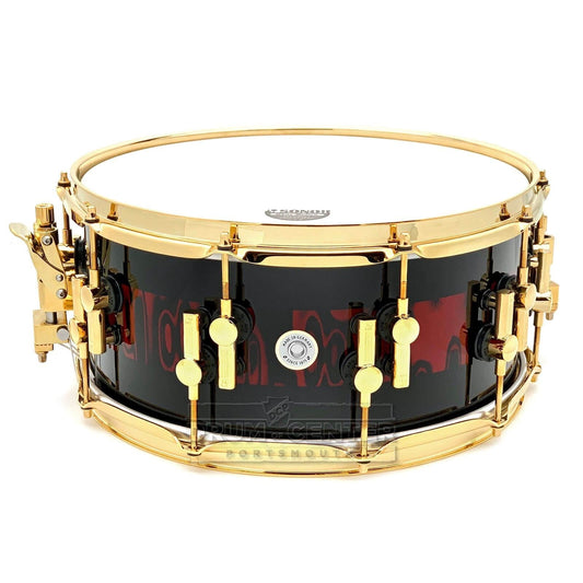 Sonor SQ2 Vintage Maple Snare Drum 14x6.5 Red Tribal Stripe w/Gold Hardware