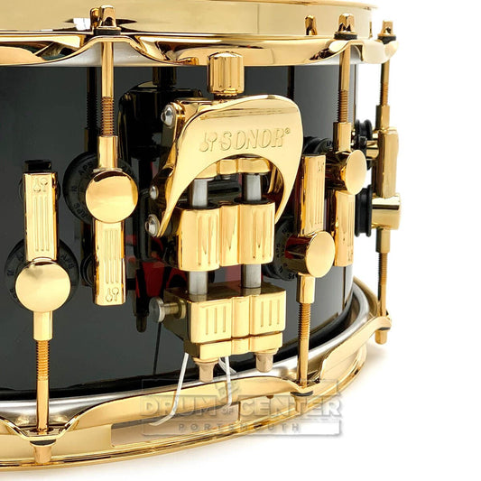 Sonor SQ2 Vintage Maple Snare Drum 14x6.5 Red Tribal Stripe w/Gold Hardware
