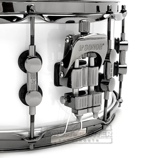 Sonor SQ2 Heavy Birch Snare Drum 14x6.5 Solid White Gloss w/Black Hardware