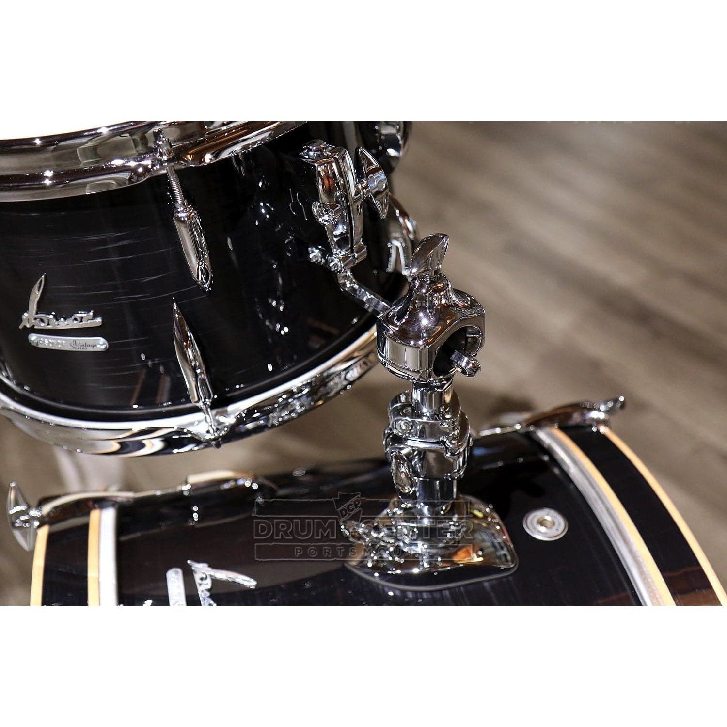 Sonor Vintage 3pc Drum Set 20/12/14 w/ Mount Black Slate