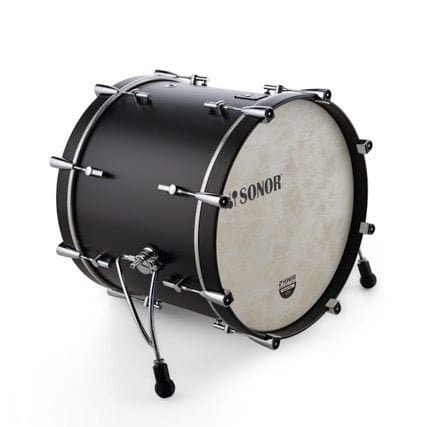 Sonor SQ1 Bass Drum w/Matching Hoops 24x14 GT Black