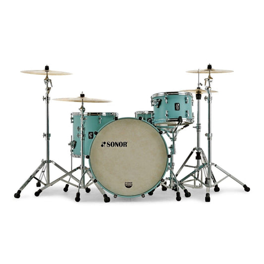 Sonor SQ1 3pc Drum Set 20/12/14 Cruiser Blue w/Matching BD Hoops
