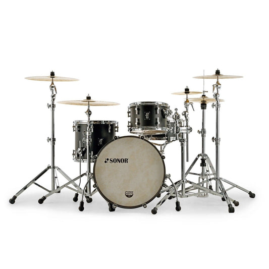 Sonor SQ1 3pc Drum Set 22/12/16 GT Black w/Matching BD Hoops
