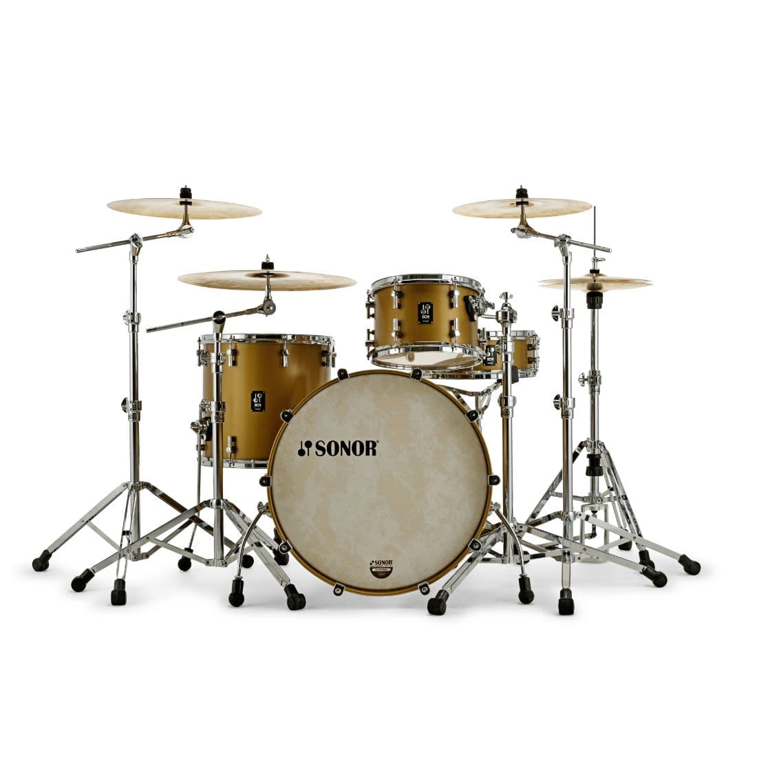 Sonor SQ1 3pc Drum Set 24/13/16 Satin Gold Metallic