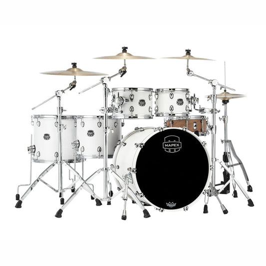Mapex Saturn Studioease 5pc Drum Set Without Snare - Satin White