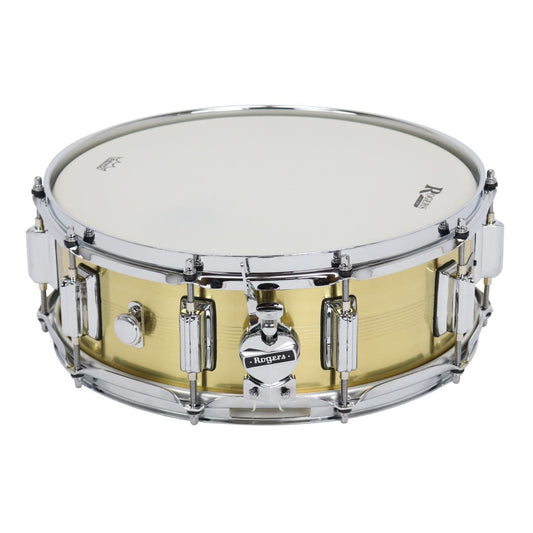 Rogers SuperTen 7 Line Natural Brass Shell Snare Drum 14x5