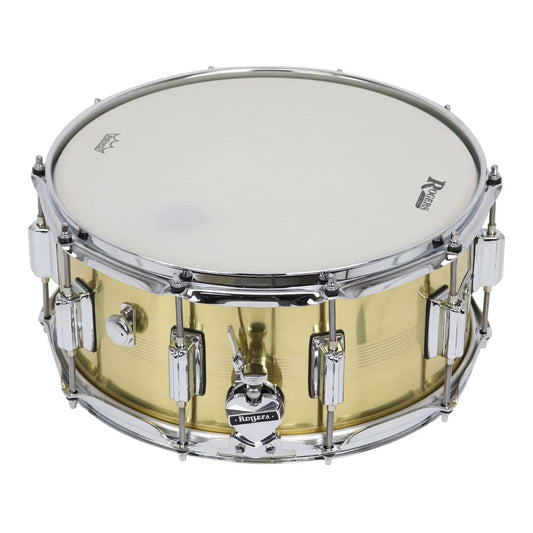 Rogers SuperTen 7 Line Natural Brass Shell Snare Drum 14x6.5