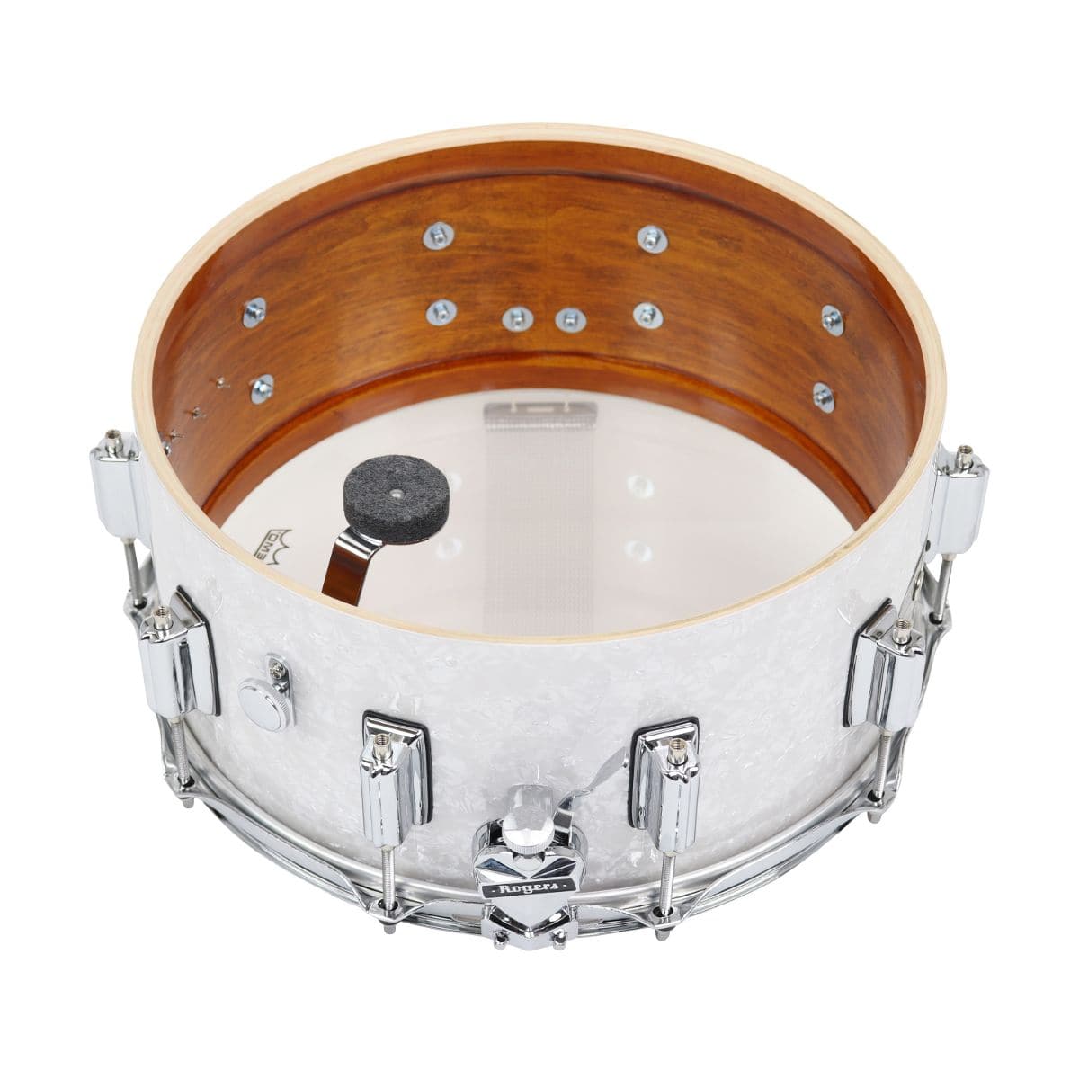 Rogers SuperTen Wood Shell Snare Drum 14x6.5 Red Onyx