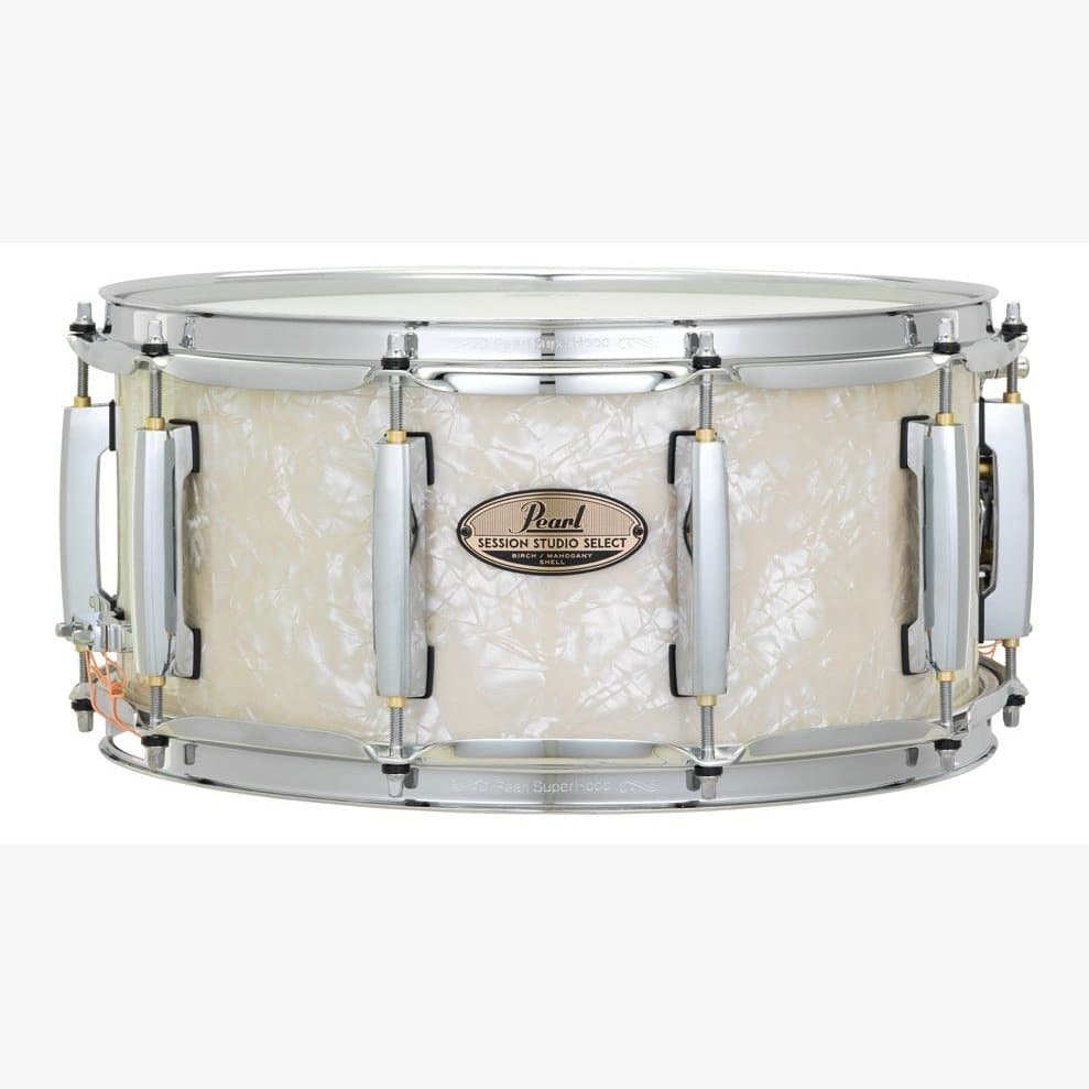 Pearl Session Studio Select 14x6.5 Snare Drum - Nicotine White Marine Pearl