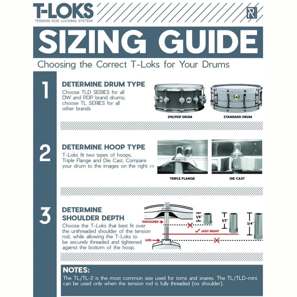 Revolution T-loks Medium DW Thread 1/2 Shoulder