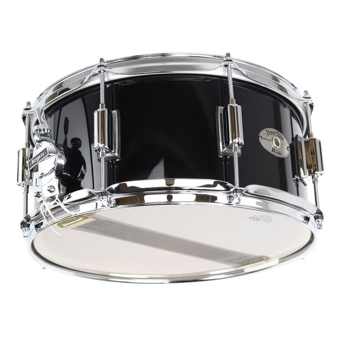 Rogers Powertone Wood Shell Snare Drum 14x6.5 - Piano Black
