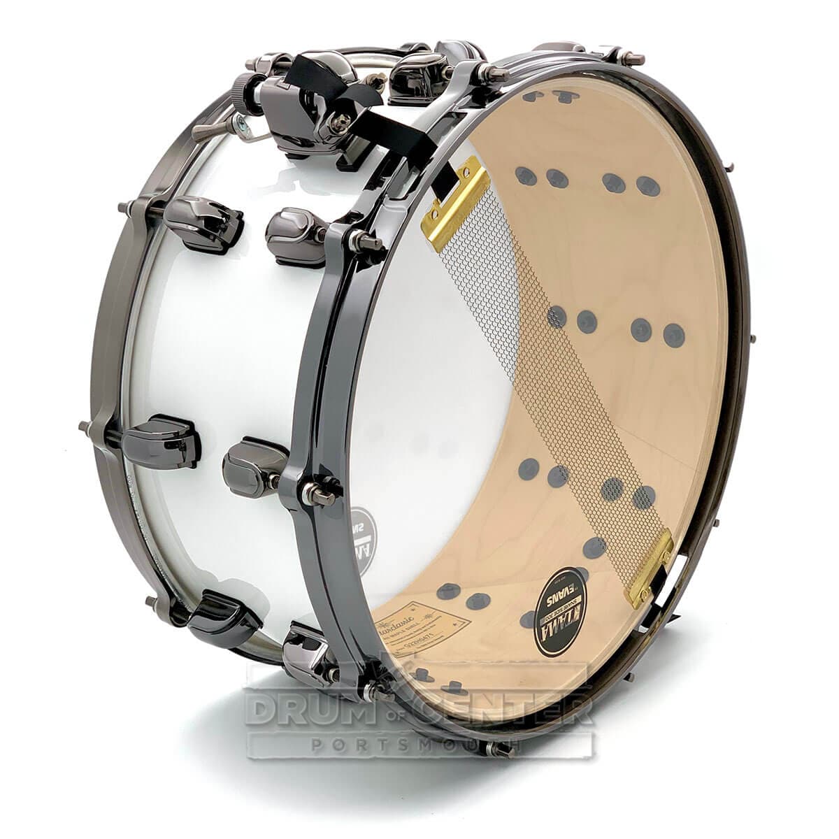 Tama Starclassic Maple Snare Drum 14x6.5 Piano White Lacquer w/Black Hardware