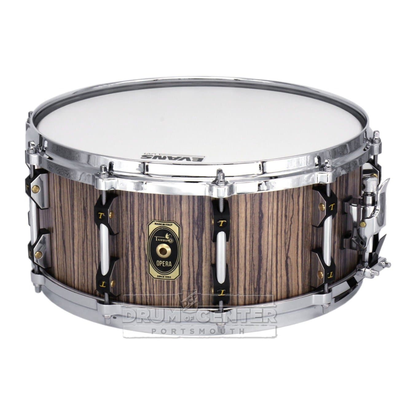 Tamburo Opera Series Stave Snare Drum 14x6.5 Zebrano