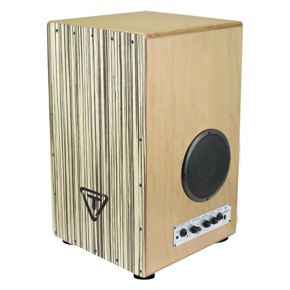Tycoon 29 Series Gig Box Cajon - Russian Birch Body & White Zebrano Front Plate