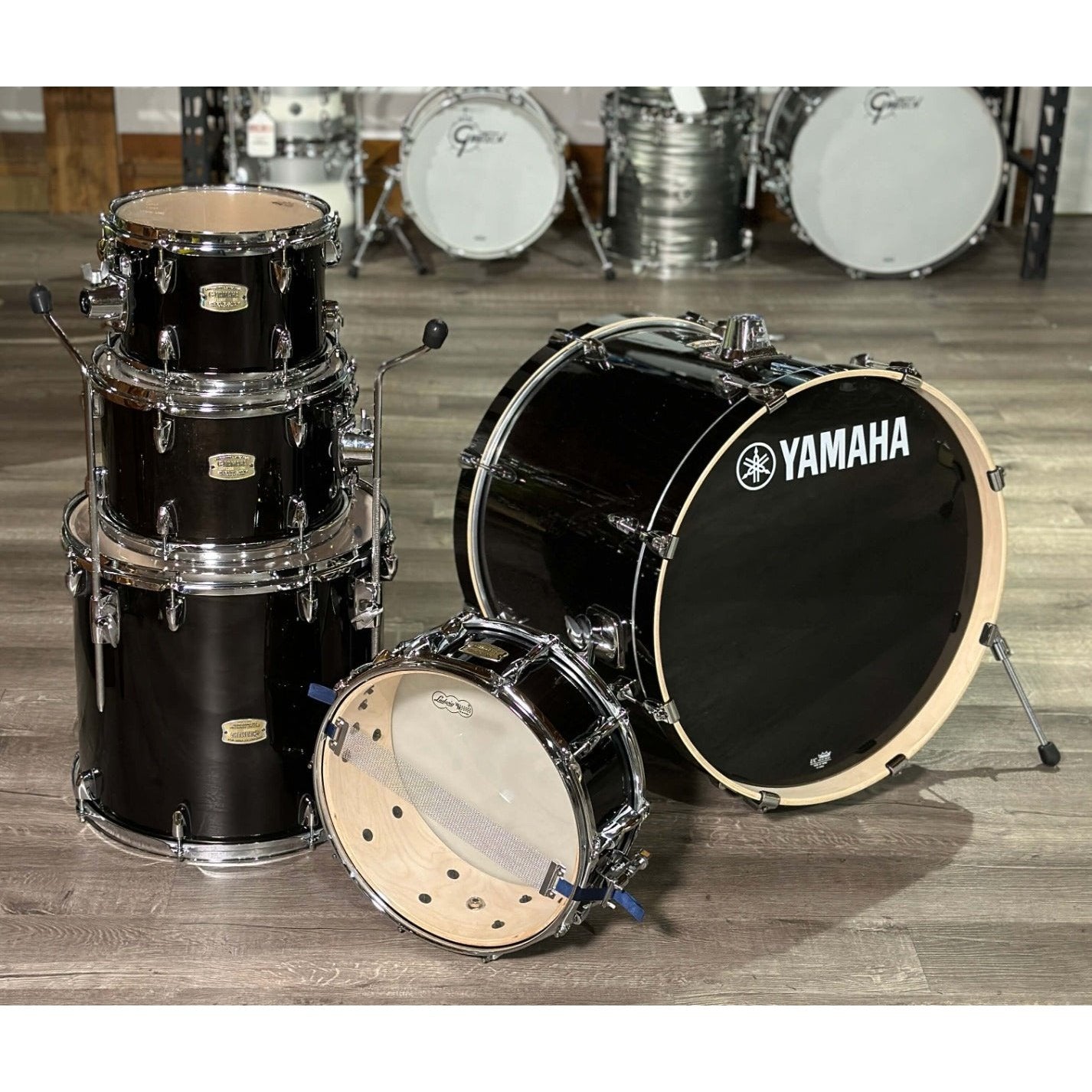 Used Yamaha Stage Custom 5pc Drum Set Raven Black