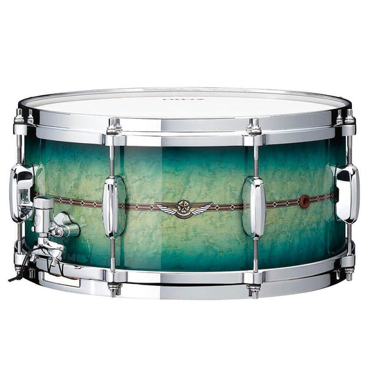 Tama Star Maple Snare Drum 14x6.5 Cerulean Birdseye Maple Burst w/Outside Inlay