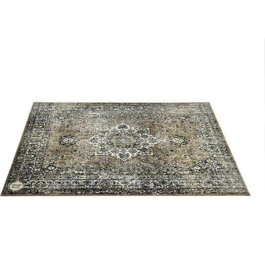 DRUMnBASE Vintage Persian Style Drum Rug 6' x 5.25' Green