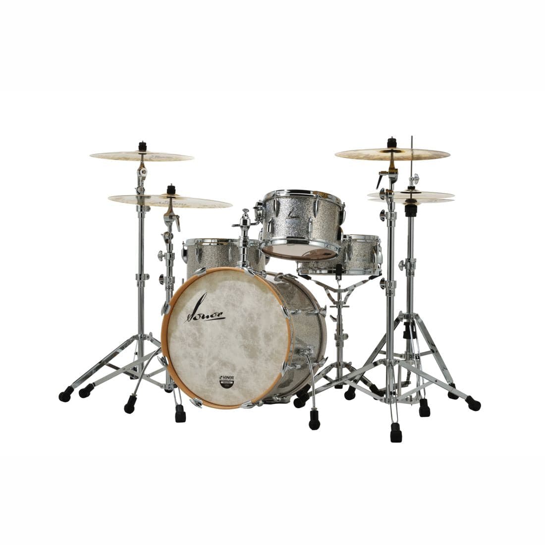 Sonor Vintage 3pc Drum Set w/Tom Arm Vintage Silver Glitter