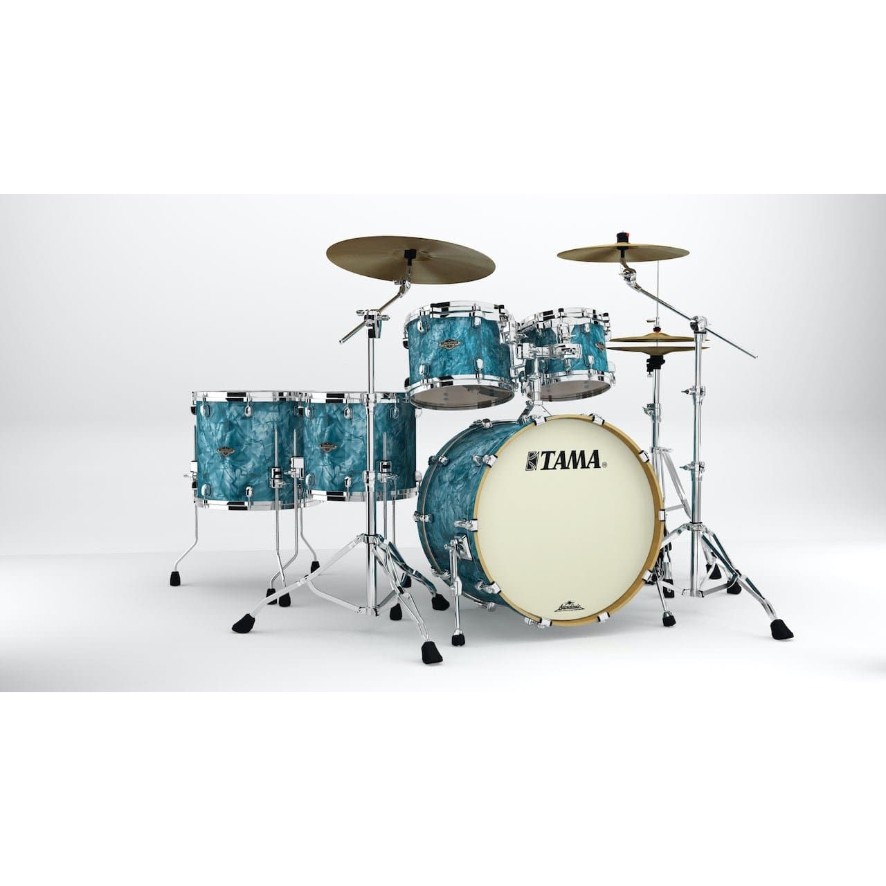 Tama Starclassic Walnut/Birch 5pc Drum Set w/ 22BD Turquoise Pearl