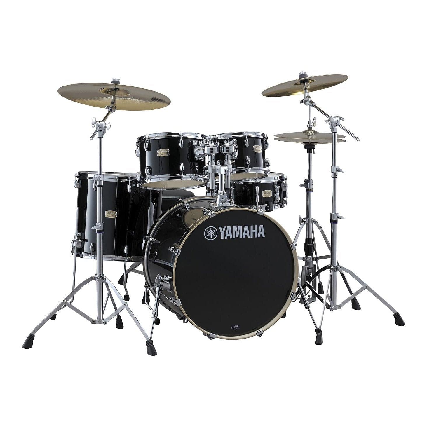 Yamaha Stage Custom Birch 5pc Drum Set w/22BD & 680 Hardware - Raven Black