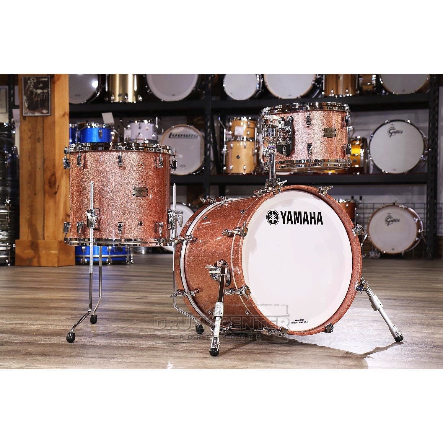 Yamaha Absolute Hybrid 3pc Jazz Drum Set Pink Champagne Sparkle