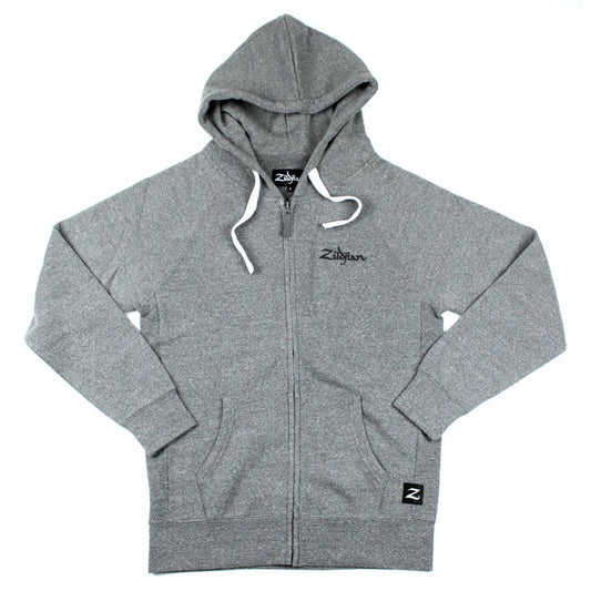 Zildjian Gray Zip Up Logo Hoodie XL