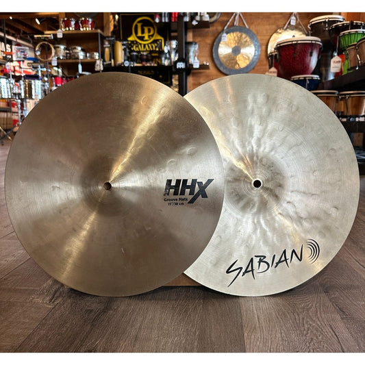 Used Sabian HHX Groove Hi Hat Cymbals 15"