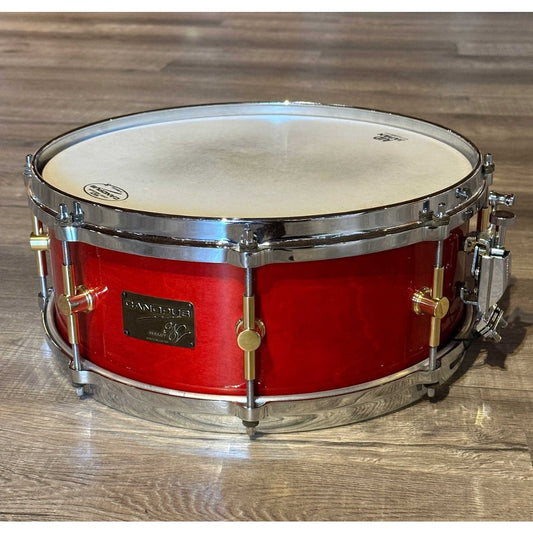 Used Canopus Neo Vintage NV-60 M1 Snare Drum 14x5.5 Crimson Lacquer